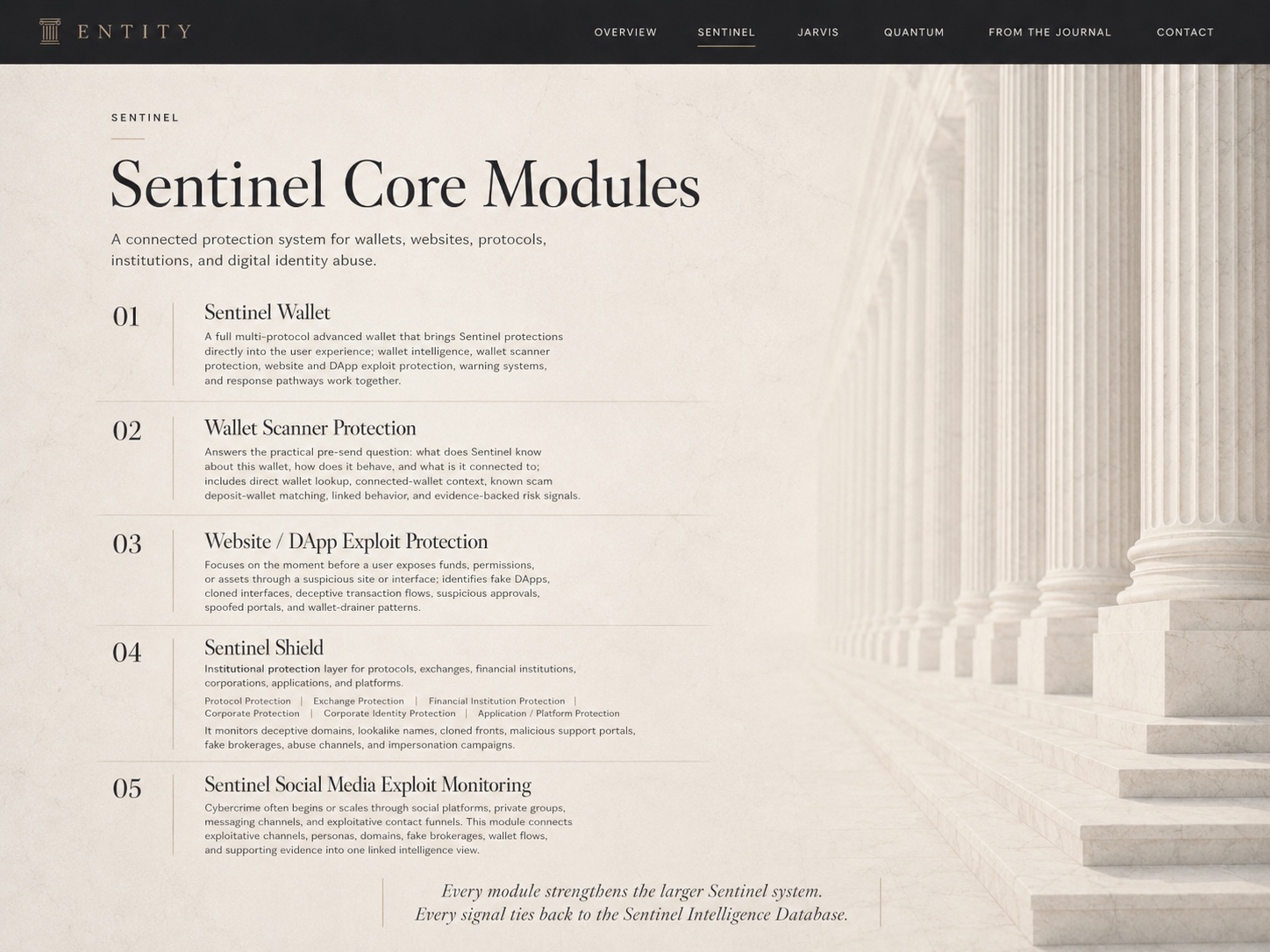 Sentinel core modules approved sketch